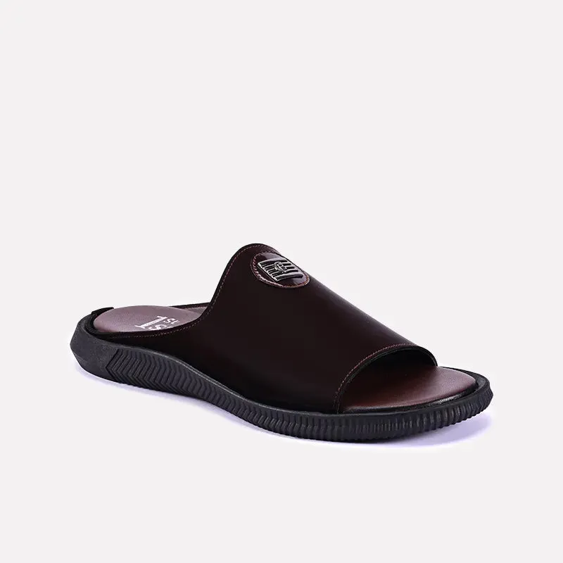 Tristan Brown Fancy Velvet Slides 0150889