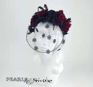 Veiled Rose Spider Headband "Penny Dreadful"