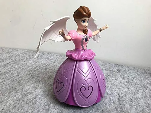 VGRASSP Dancing Singing Fairy Princess Doll Toy - Magic Wand Remote Control - Blossoming Petal Skirt and Wings - Interactive Magical Cute - Colorful LED Lights and Music for Girls (Pink)