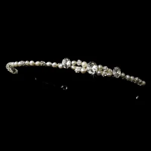 Vintage Inspired Pearl & Crystal Wedding Headband