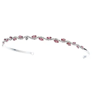 Wavy Pink Crystal Headband