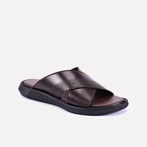 Winston Brown Criss Cross Slides 0150887