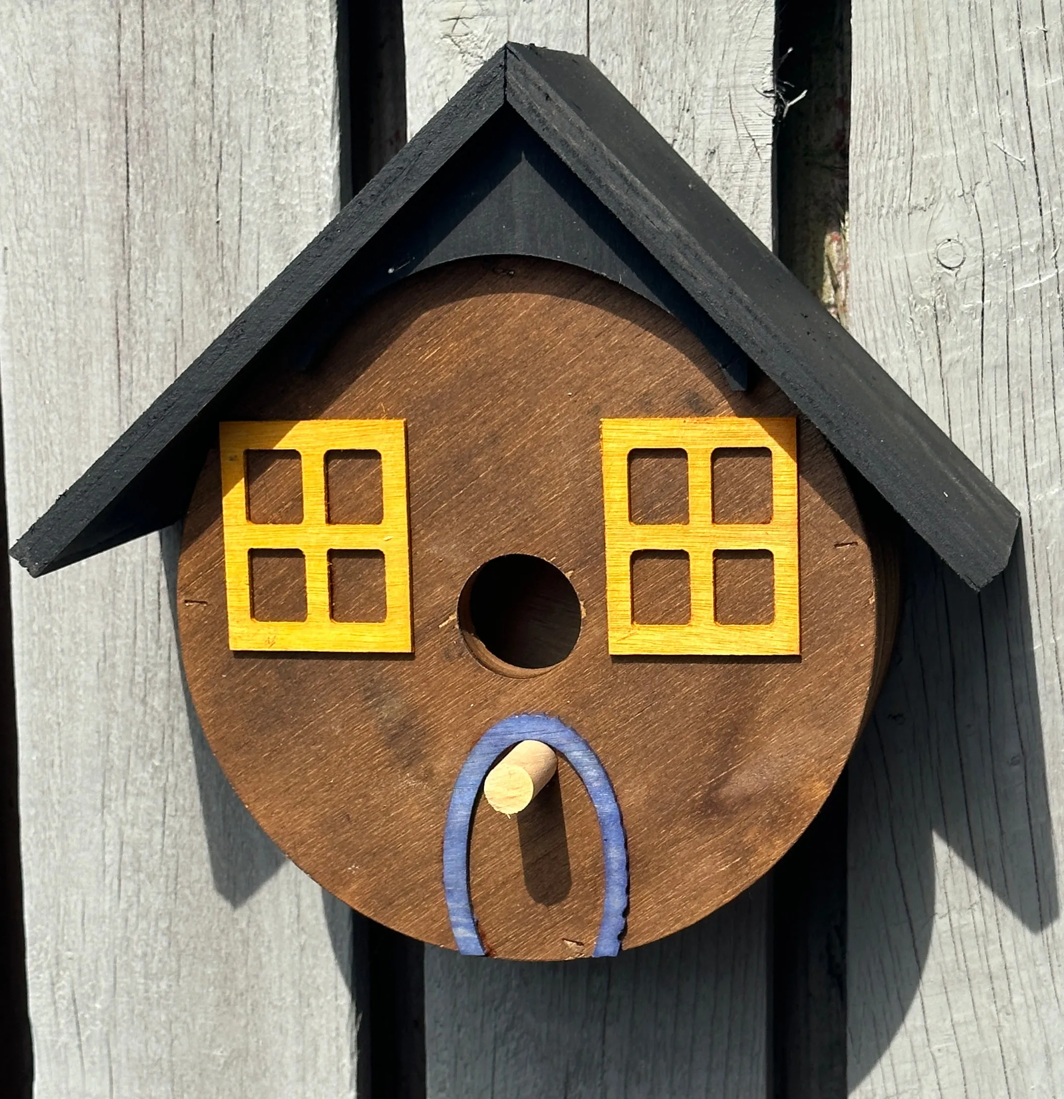 Wooden bird box a great bird nesting box a garden bird box