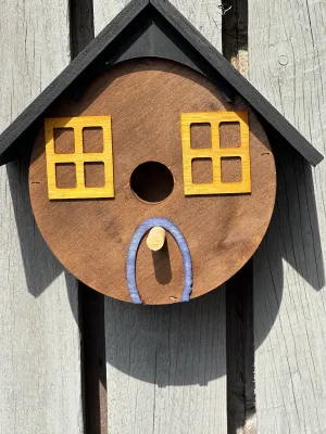 Wooden bird box a great bird nesting box a garden bird box