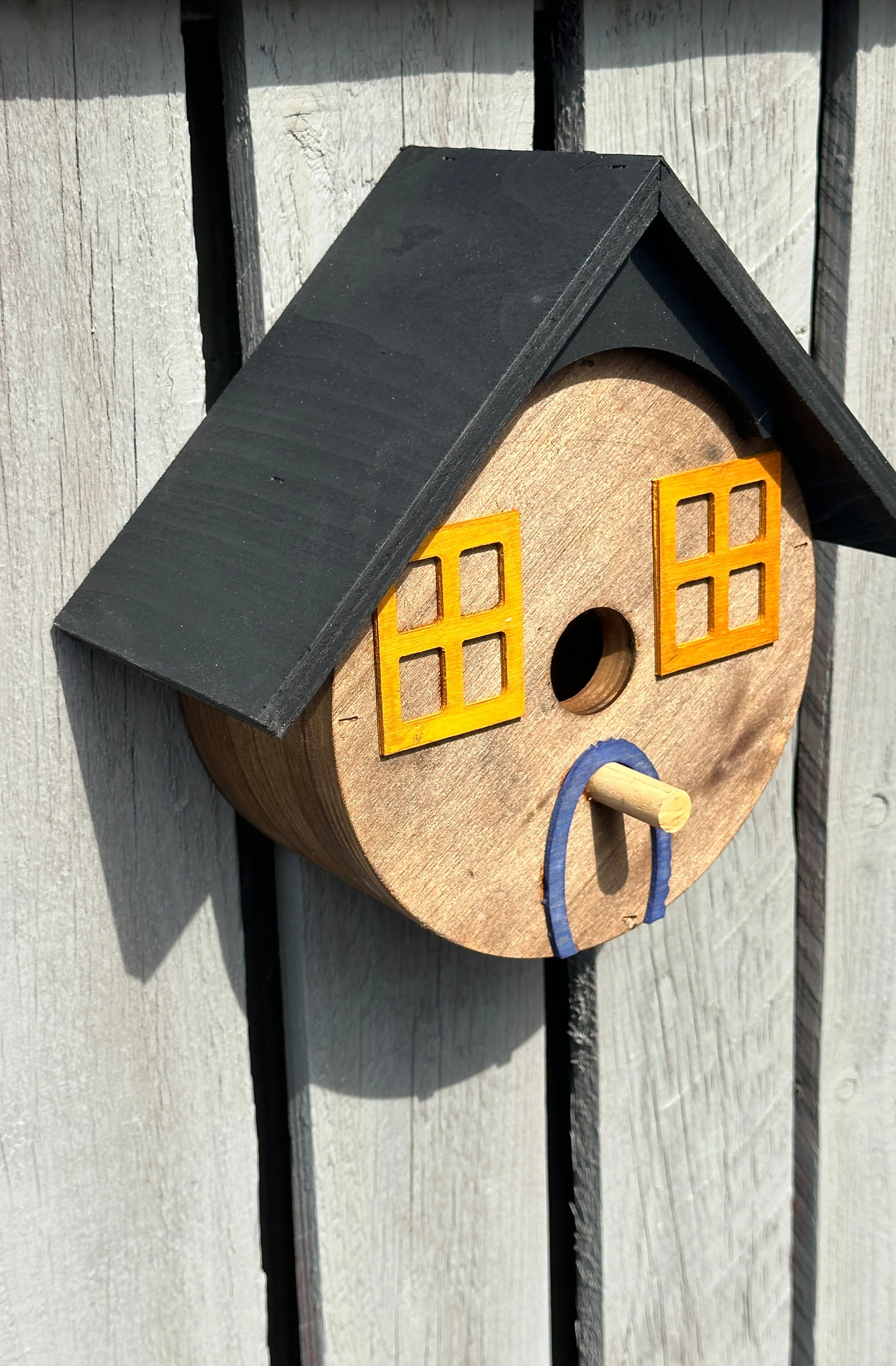 Wooden bird box a great bird nesting box a garden bird box