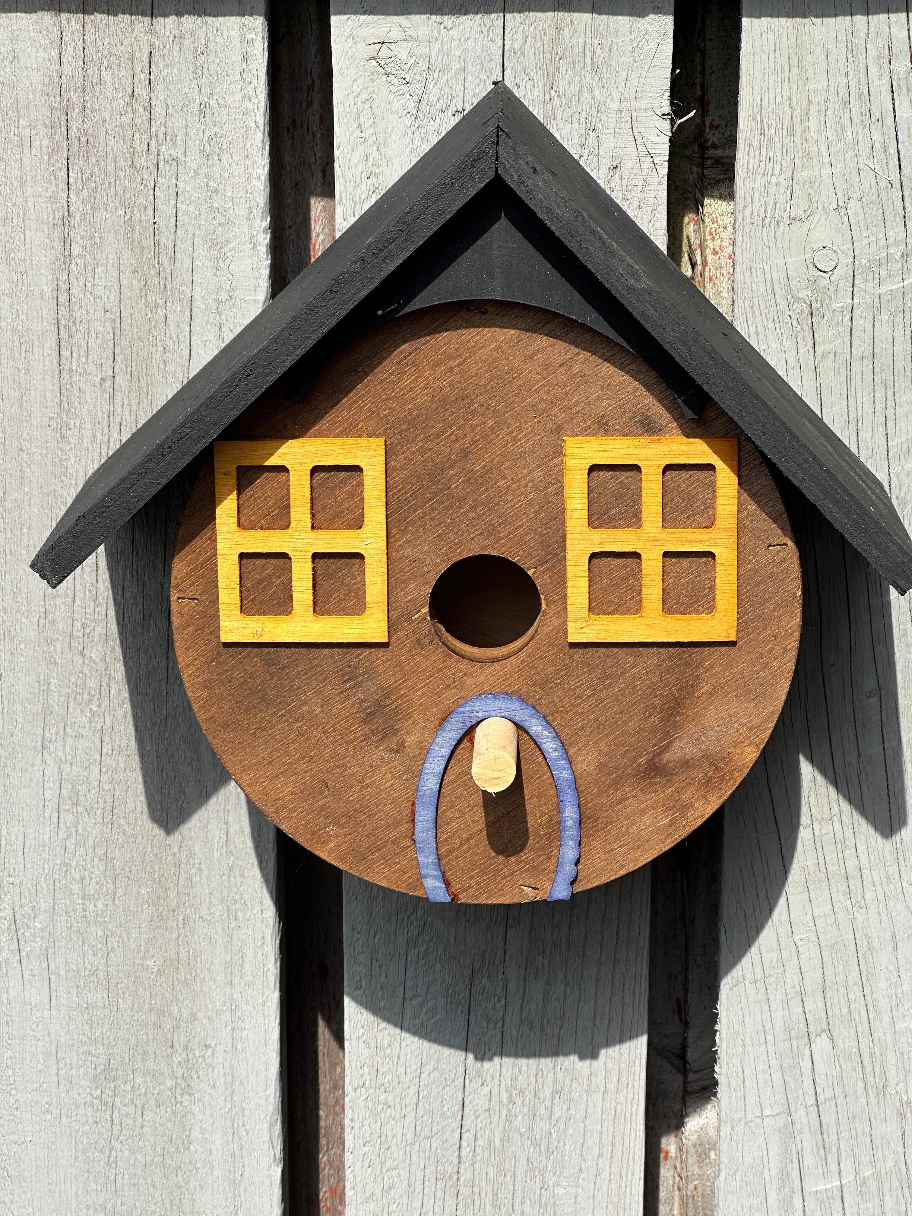 Wooden bird box a great bird nesting box a garden bird box