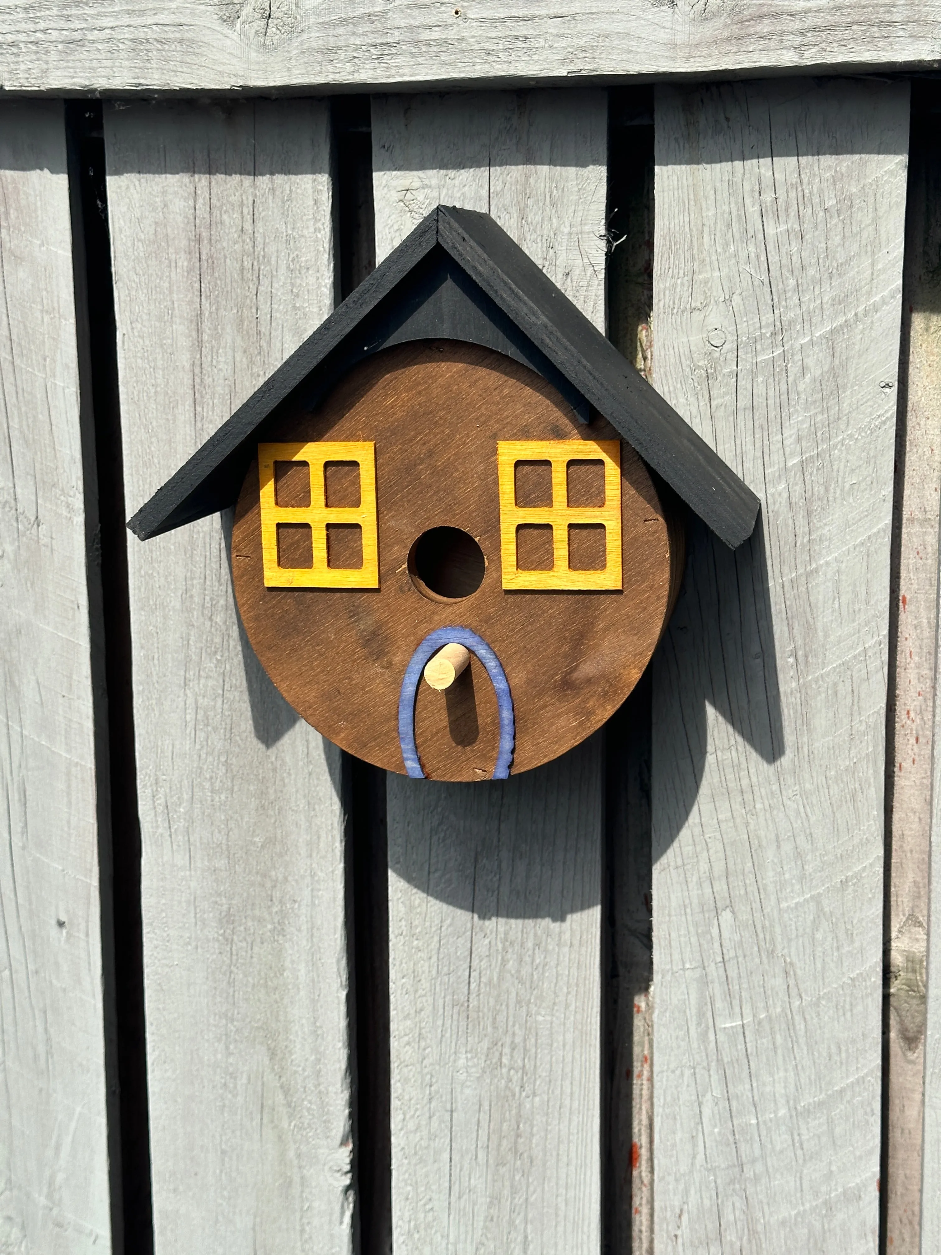 Wooden bird box a great bird nesting box a garden bird box