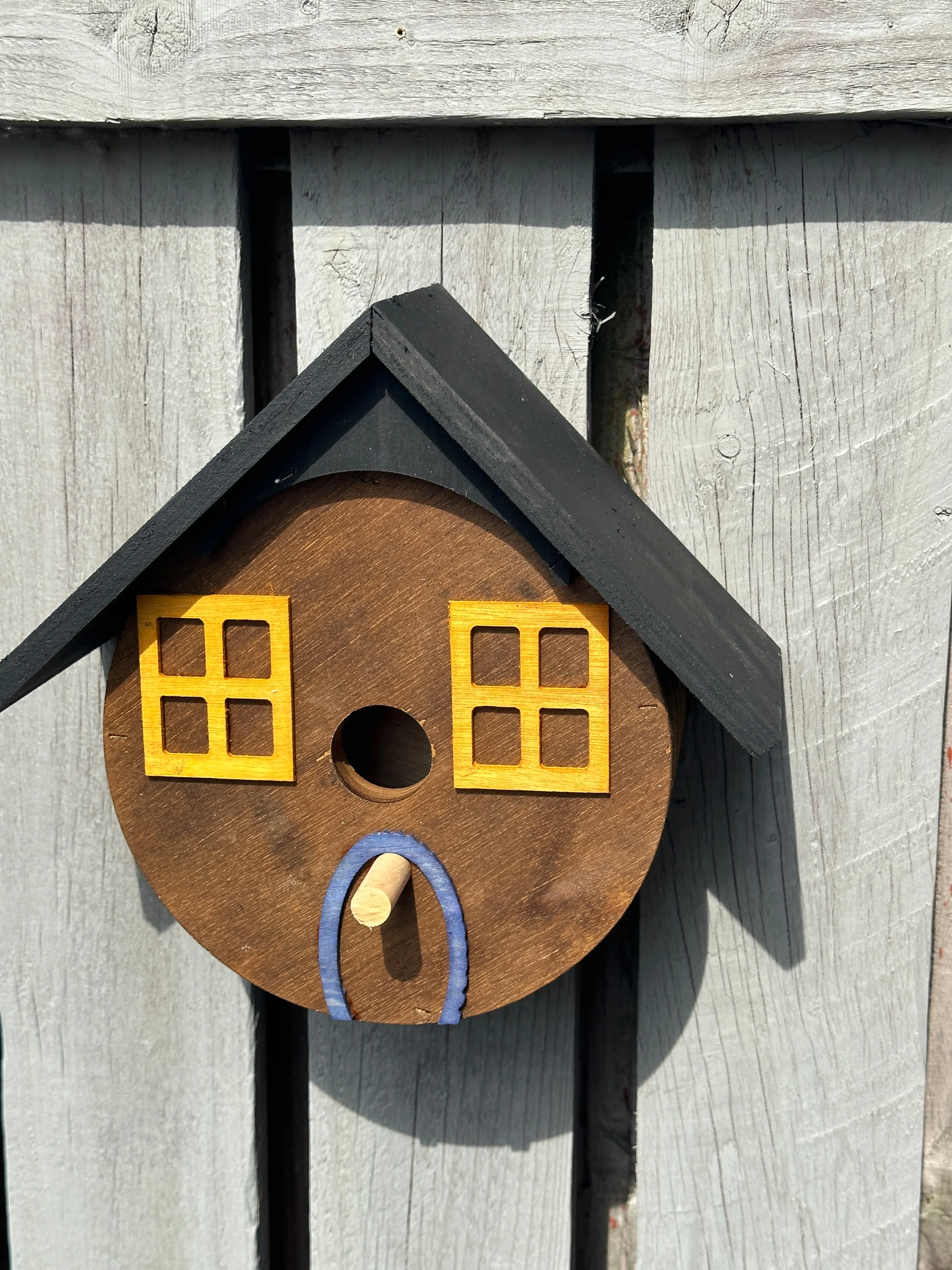 Wooden bird box a great bird nesting box a garden bird box