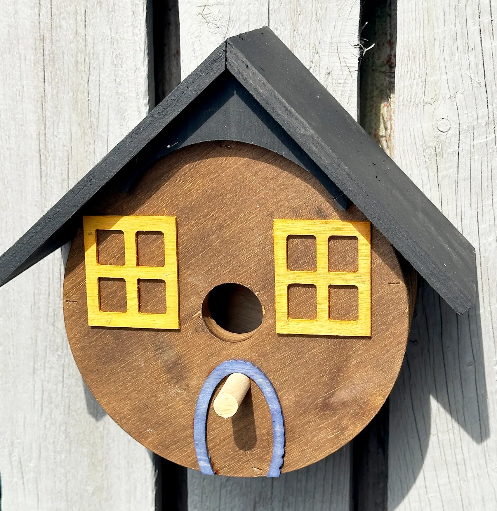 Wooden bird box a great bird nesting box a garden bird box